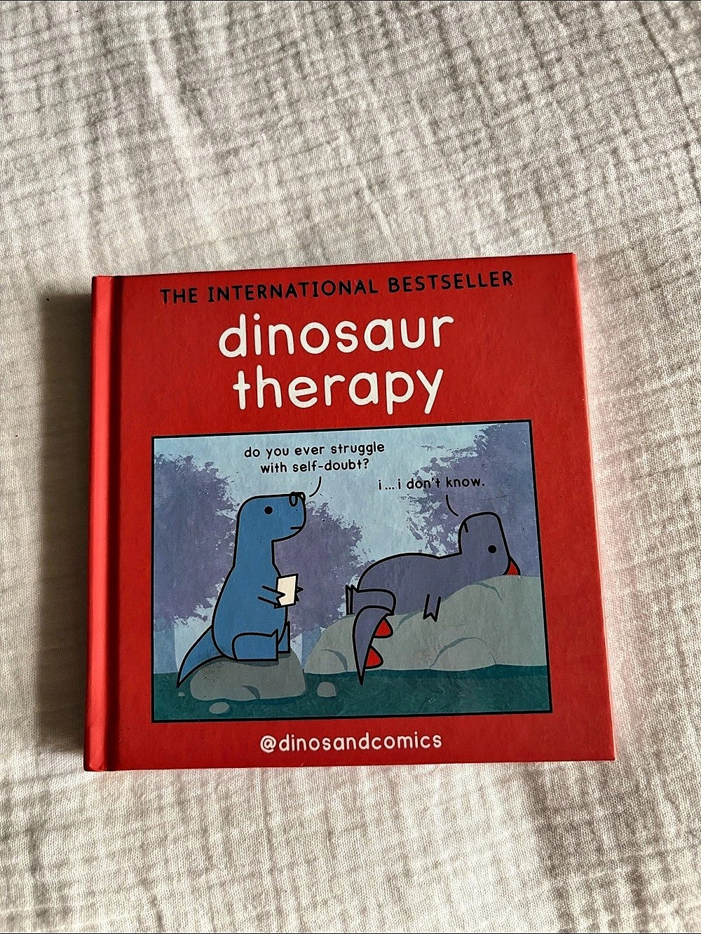 Dinosaur Therapy Illustrated Coffee Table Book Red & Blue